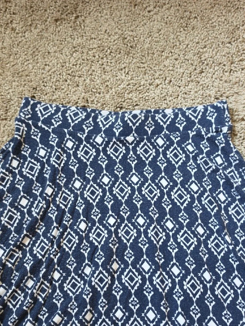 Rue21 Navy & White Printed Skater Skirt